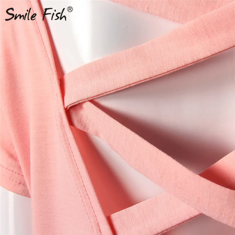 Футболка женская с открытой спиной и вырезами пикантный топ круглым вырезом