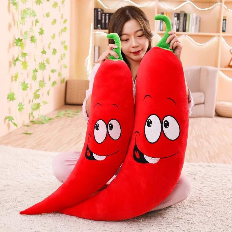 

[Funny] 100cm Big Soft Plush Red Beauty Chili Toy Giant Stuffed Hot Pepper Doll Pillow Nice Gift