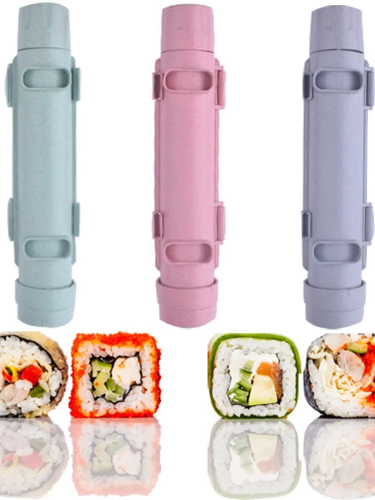 Sushi Maker DIY Rice Rolling Mold Bazooka Kitchen Making Kit Vegetable Meat Roller Tools Machine Set | Дом и сад