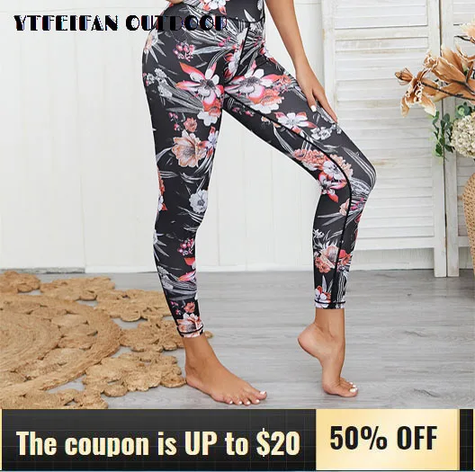

Gym Clothing New Flower Printed Yoga Fitness Suit 2 Piece Set Women Sports Bra and Leggings Activewear Comfortable Breathable