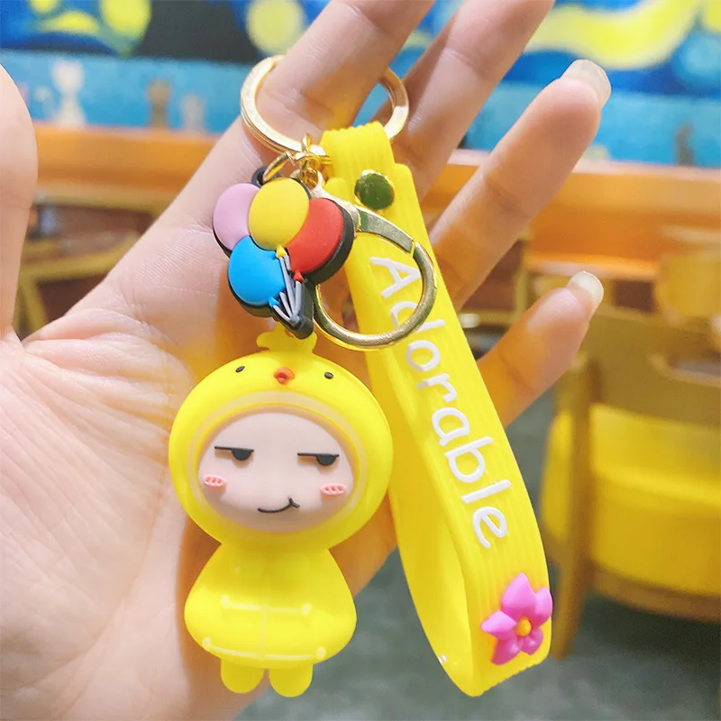 

Lovely Noctilucent Doll Keychain Creative Cartoon Bag Backpack Car Key Accessories Pendant Couples Keyring Exquisite Gift New