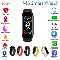 wristwatch fitness m6 color screen smart sport bracelet activity running tracker heart rate for children men women watch hours