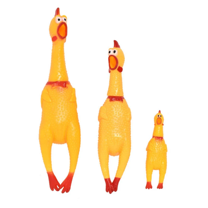 Pet toy screaming chicken Squeezing molar rubber dog chew super durable pet supplies | Дом и сад