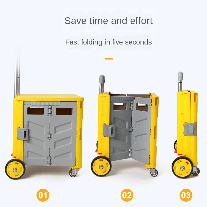 Складная корзина для покупок супермаркетов продуктовых магазинов тележка