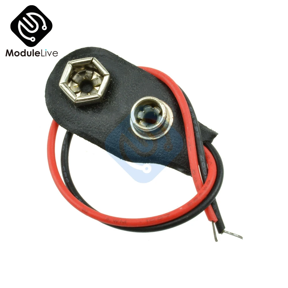 10 шт./лот защелкивающийся 9 в держатель батареи зажим разъем жесткий корпус см