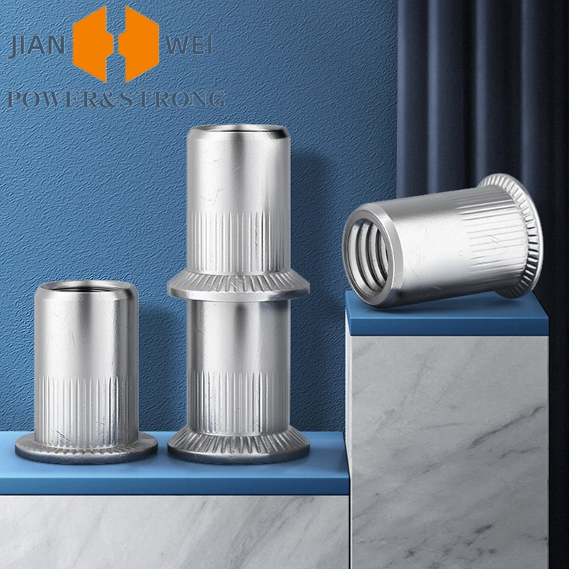 

2/10/20pcs 304 Stainless Steel Flat Head Pull Rivet Nut Screw Cap Countersunk Head Threaded Nuts M3 M4 M5 M6 M8 M10 M12