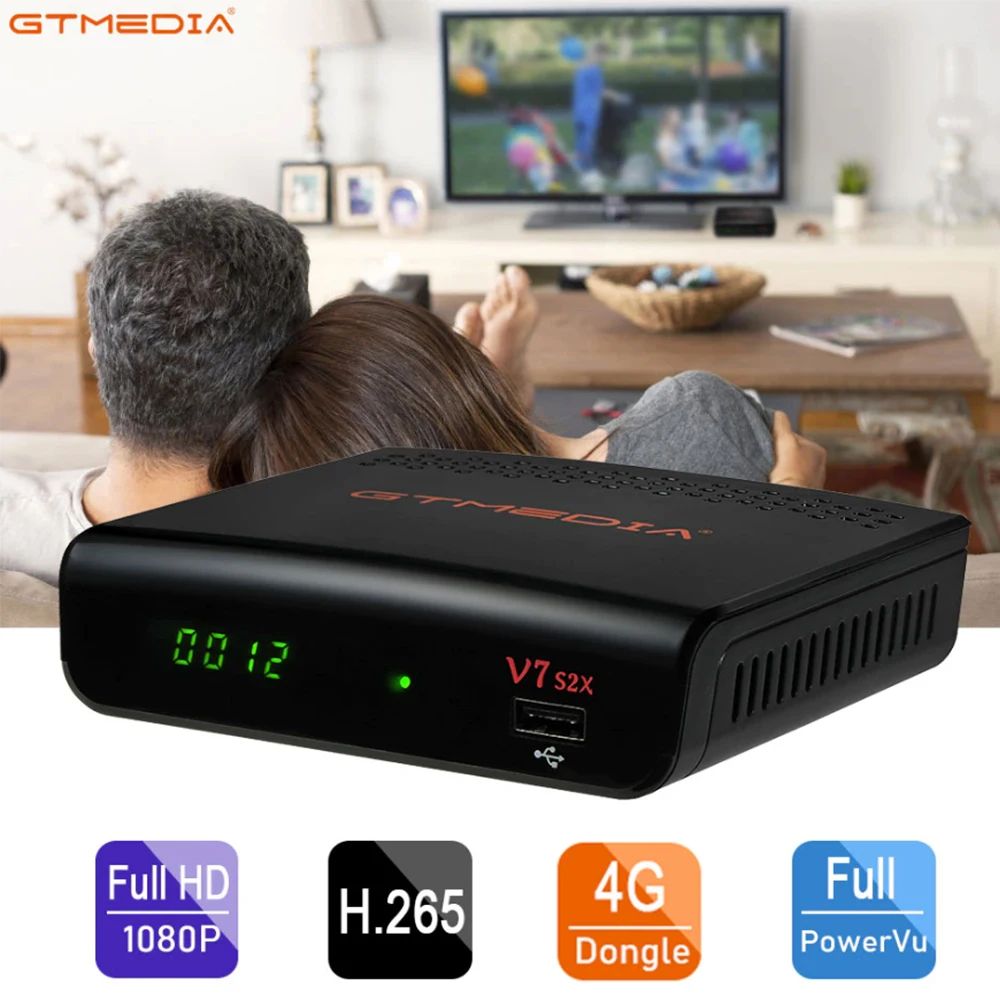 

Приемник спутниковый Full HD GT Media V7 S2x, 1080p, Usb, Wi-Fi