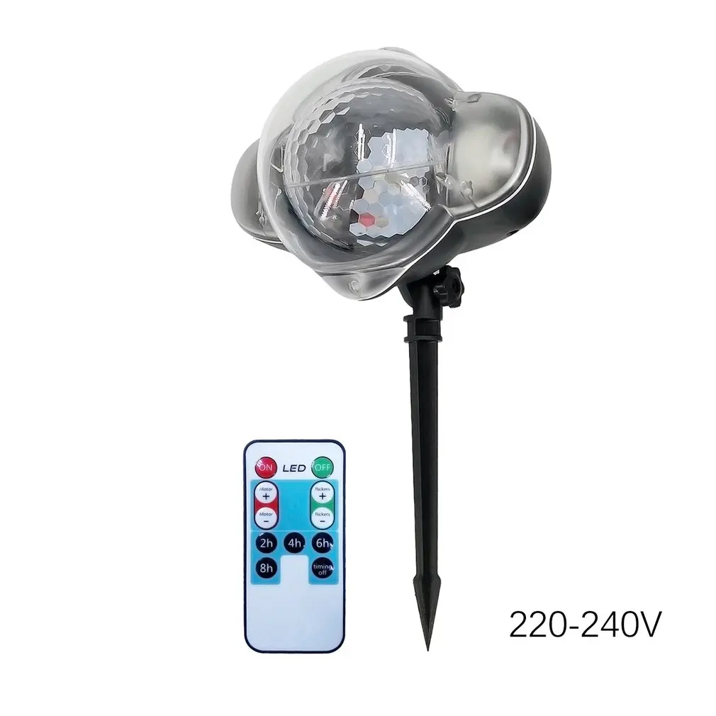 Рождество снежинка лазерный свет снегопад проектор IP65 движущийся снег открытый