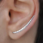 Серьги-каффы женские гипоаллергенные, с фианитом 7, 2 шт.