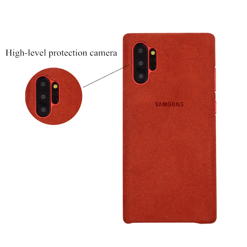 Оригинальный Роскошный кожаный чехол для телефона Samsung Note 10 plus замшевый защитный