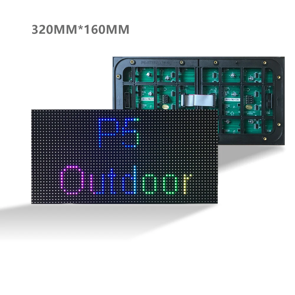 

P5 Outdoor Full Color LED Display Module 64*32 Pixel SMD2727 RGB 3 In 1 P5 LED Panel,1/8 Scan 320mm x 160mm Outdoor Video Wall