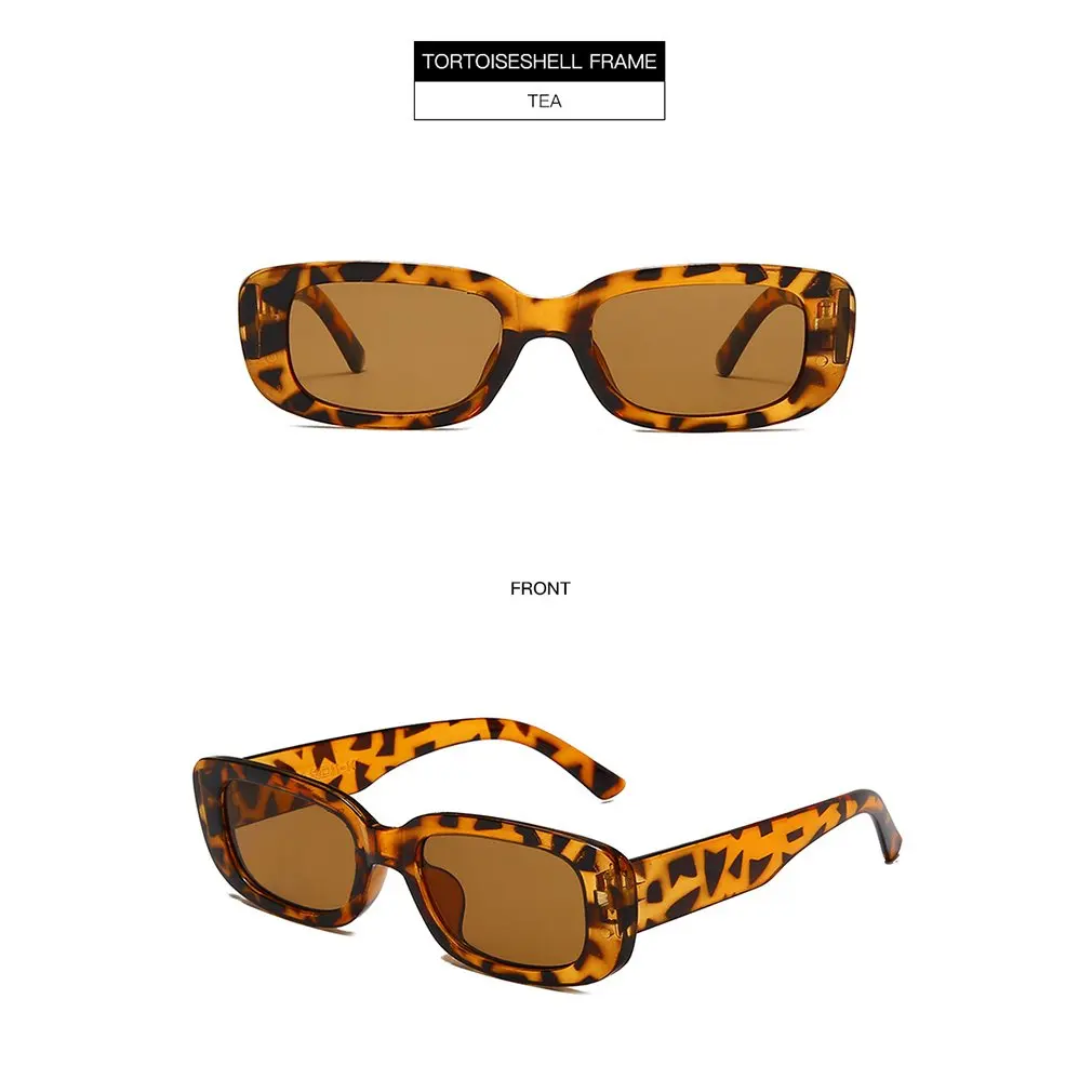 

European And American Style Square Sunglasses Travel Rectangle Small Vintage Retro High Definition Sunglasses