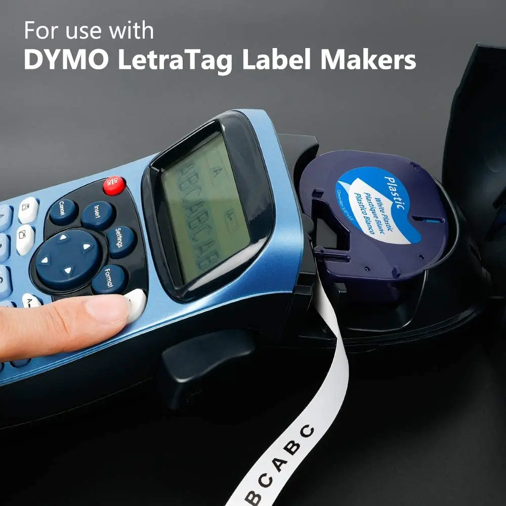 Markurlife 91201 12267 91200 совместимый для DYMO LetraTag запечатанных лент черная и белая 16951 91203