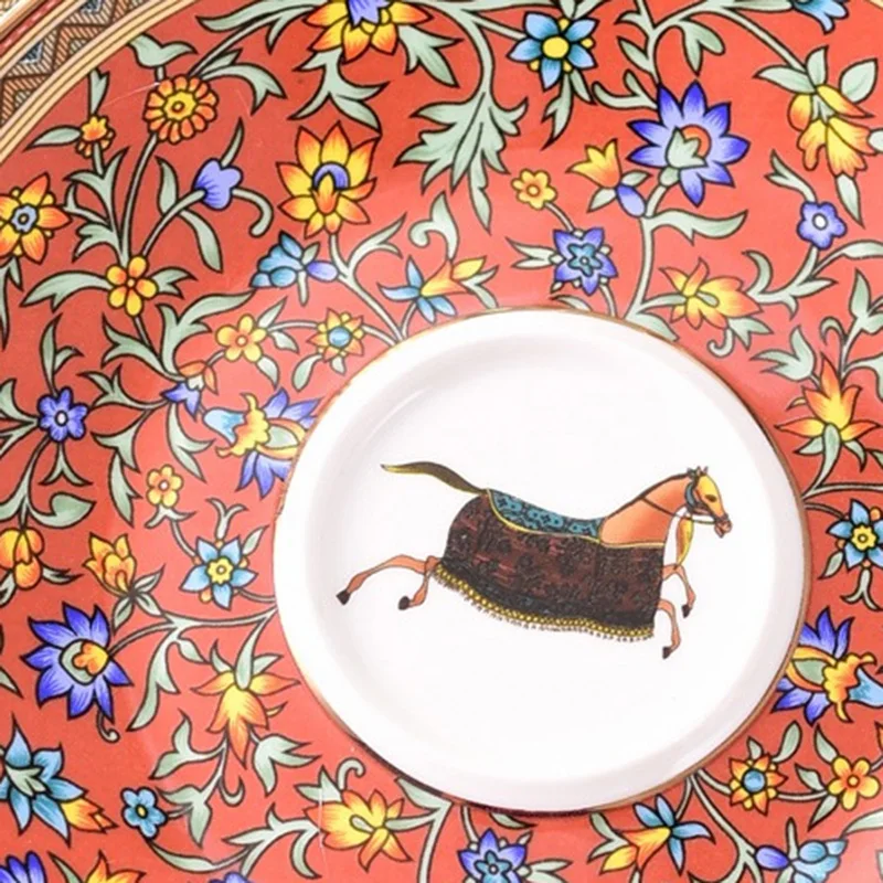 Фарфоровая кофейная чашка с блюдцем костяного фарфора кофейный сервиз мозаичным