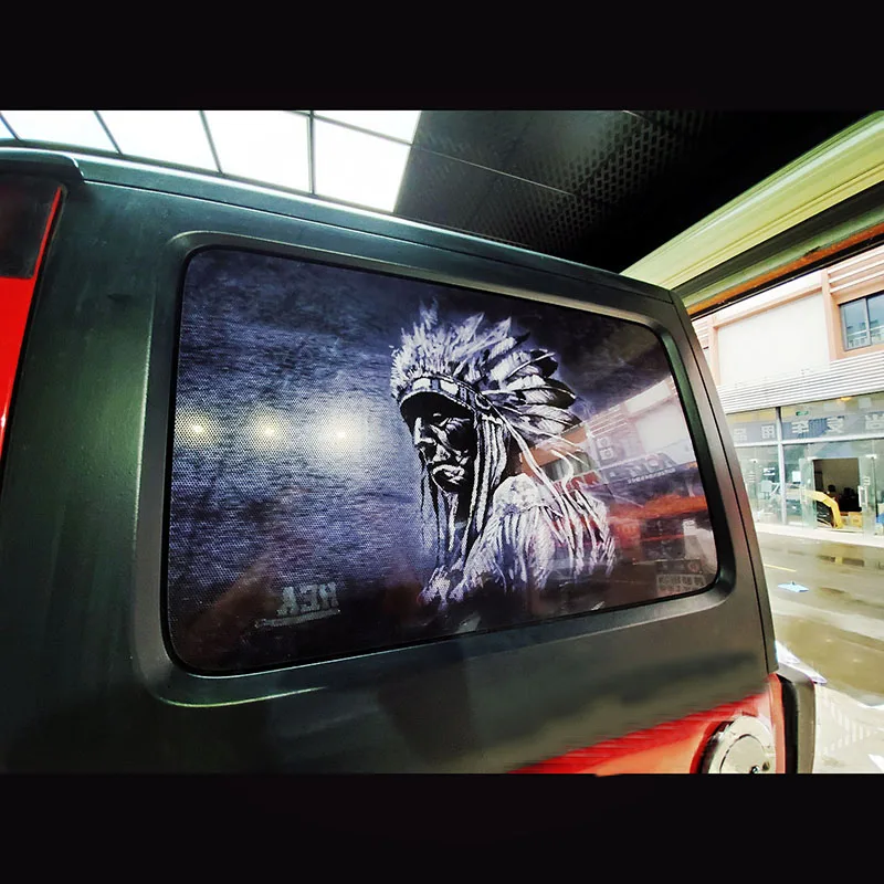 

Modified Freedom Brave American Indians Rear Side Window Sticker Vinyl Graphics Decal Accessories for Jeep Wrangler 2Door 4Door