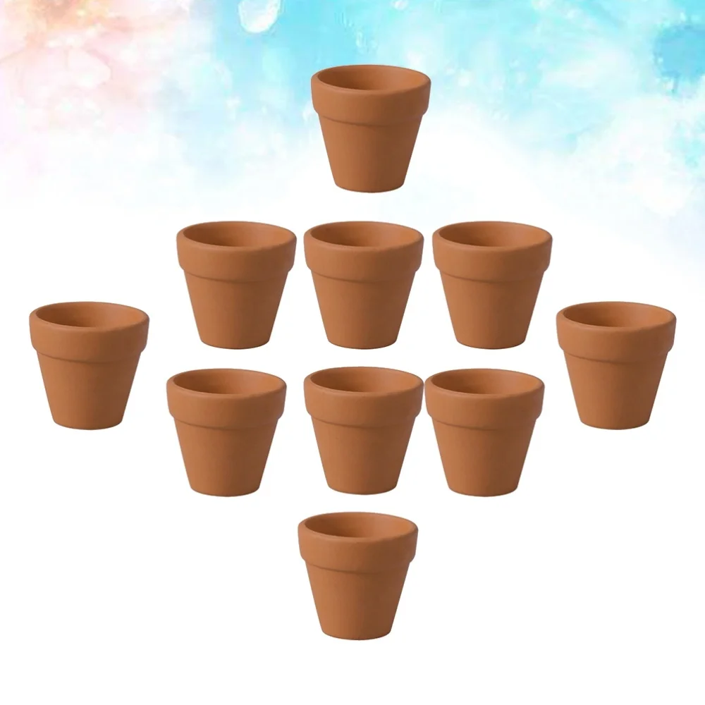 12 шт. 3x3 см небольшой мини глиняные горшки глины Керамика керамический ящик для