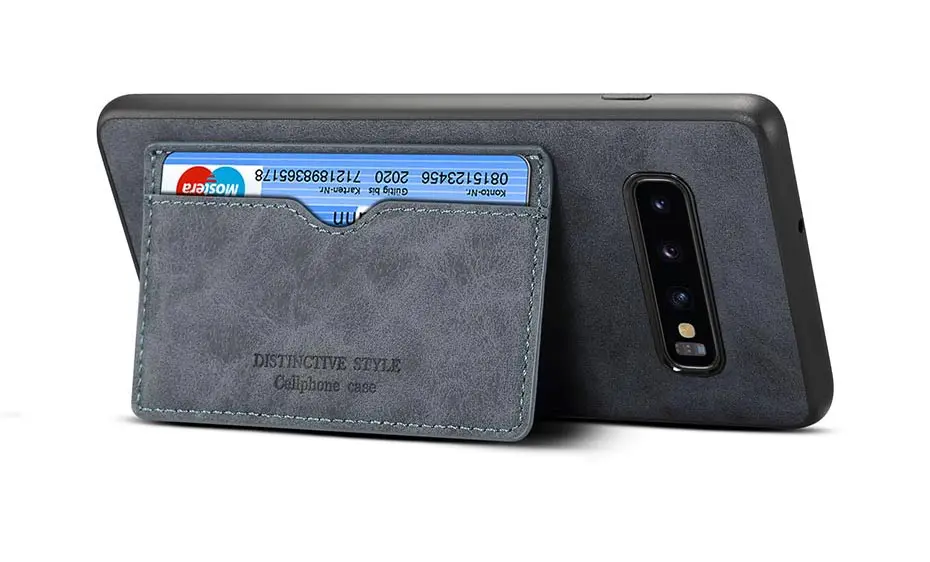 Винтажный держатель для карт, чехол для телефона samsung Note 9 Note 10 pro, подставка-книжка, PU кожаный чехол для samsung S10 E Plus