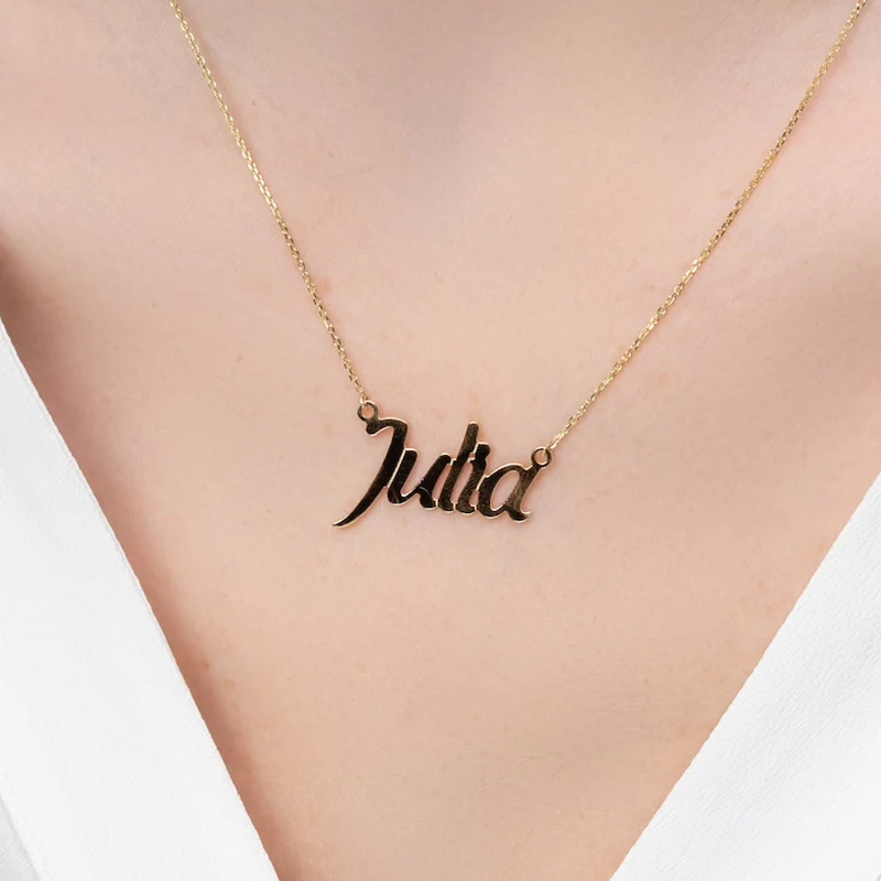 Увеличенное большое ожерелье 4-5 см с арабским именем индивидуальное для женщин и