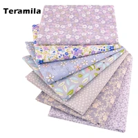 teramila soft comfortable floral printing design centimers cotton fabric quilting material patchwrok twill fat quarter tecido