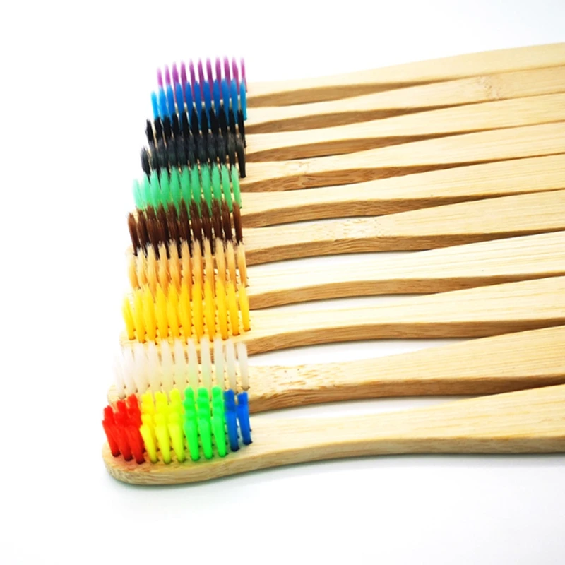 

Bamboo Toothbrush Eco Friendly Wooden Tooth Brush Soft Bristle Tip Charcoal Adults Oral Care Toothbrush