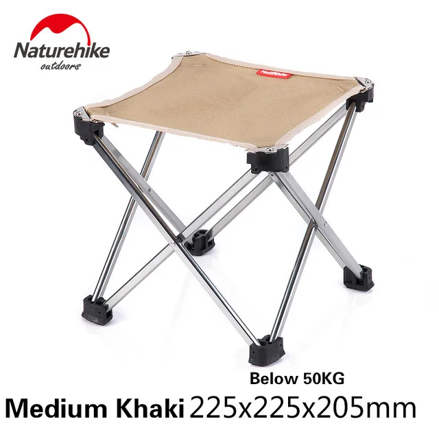 M-Khaki Naturehike Сверхлегкий портативный открытый складной стул для рыбалки маленькая лошадь из алюминиевого сплава рыболовное эскизное кресло для кемпинга пикника - Цвет: M-Khaki