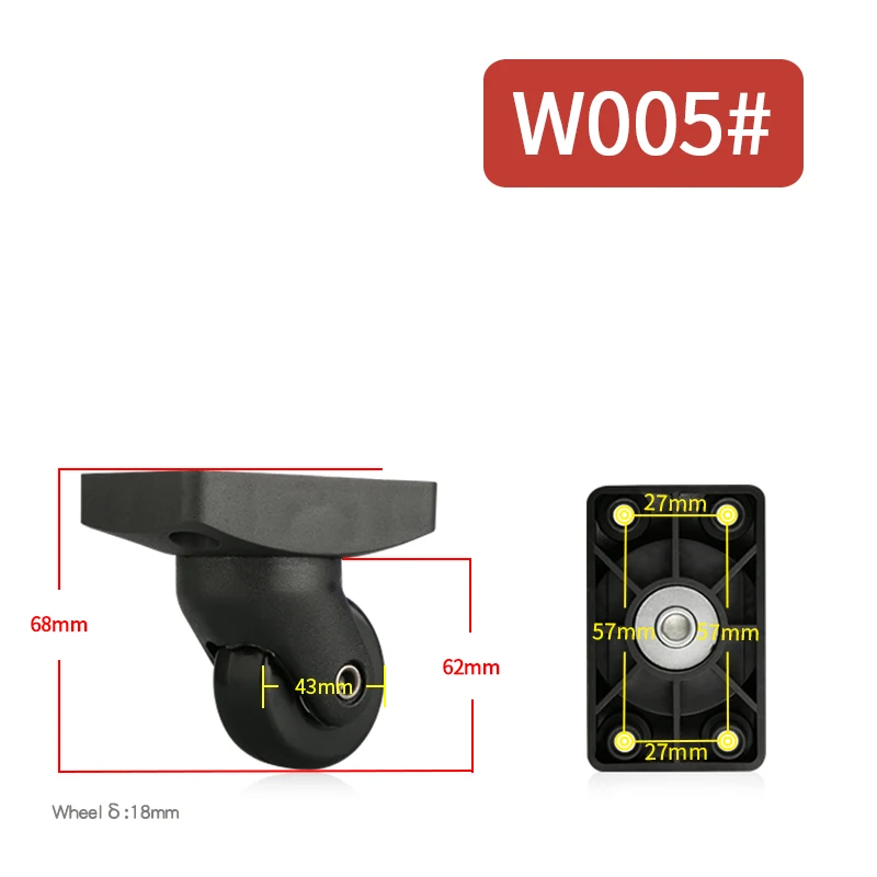 Wheel for Suitcase Universal Wheel Repair Mute Universal Wheels Parts Front and Rear Wheels Cloth Box Luggage Wheels Accessories