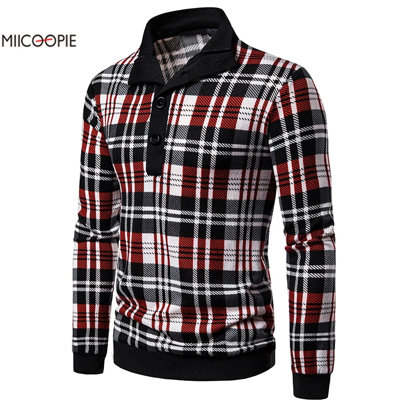 Осенний мужской свитер Повседневные свитера с пуговицами длинный рукав хлопок