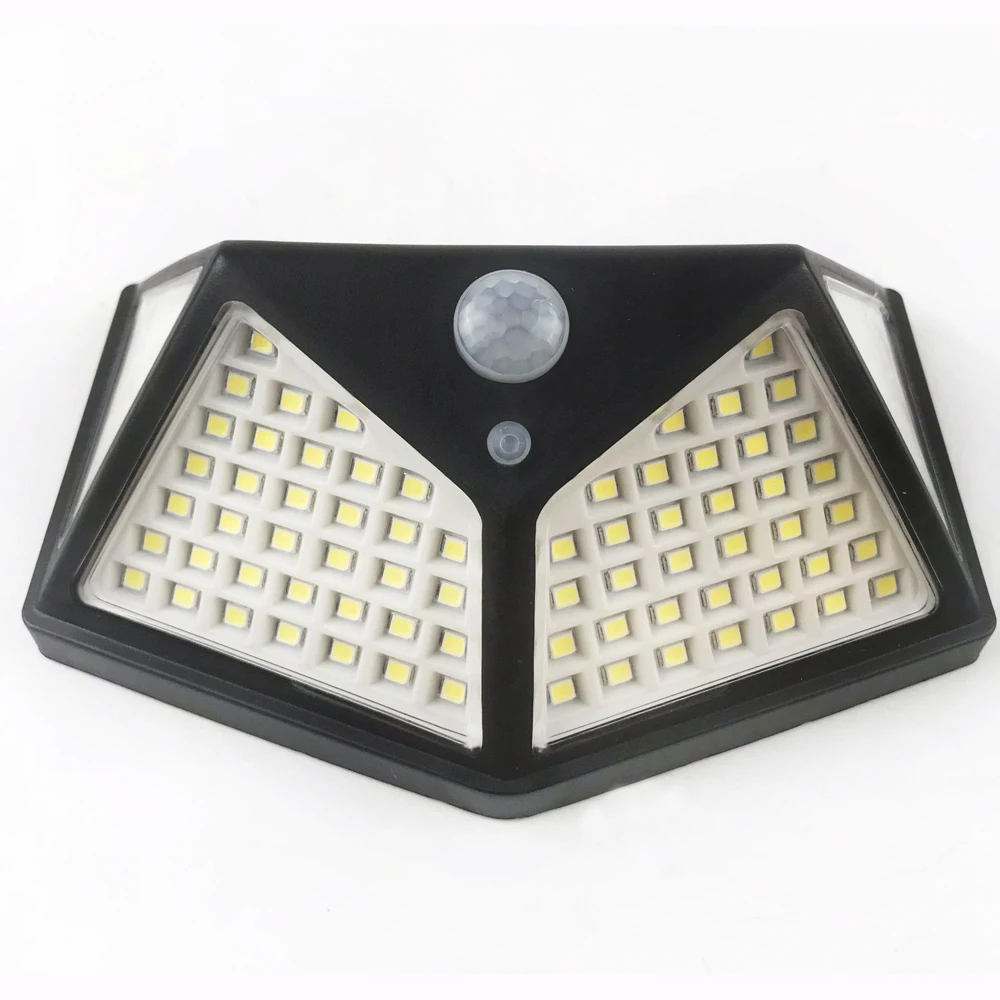 A2 solar lamp lantern 100/114 LED light 4-side 2400mA PIR motion sener Garden outdoor Patio Yard Wall Driveway Fence
