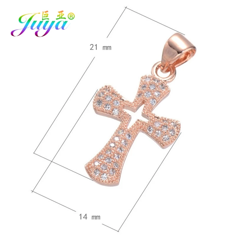 Juya DIY золото/серебро/розовое золото бабочка лебедь черепаха кошка крест кошка подвеска Подвески для женщин Модный кулон, ювелирные изделия для изготовления - Окраска металла: Rose Gold