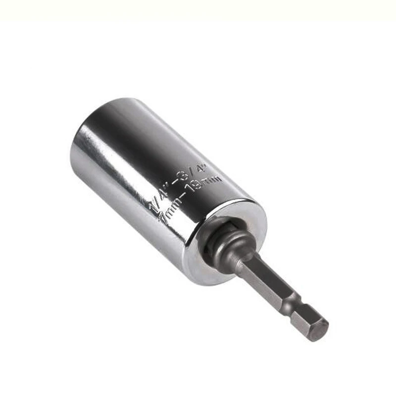 Universal Ratchet Socket 7-19mm Power Drill Adapter Torque Wrench Head Set Sleeve Spanner Key Grip Car Hand Tools |