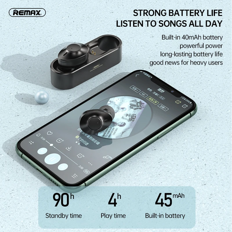 

Remax TWS21 HiFi Stereo Sound Ear Soundproof Built-In Microphone USB Dock Charging Bluetooth 5.0 Mini Earphone TWS 21