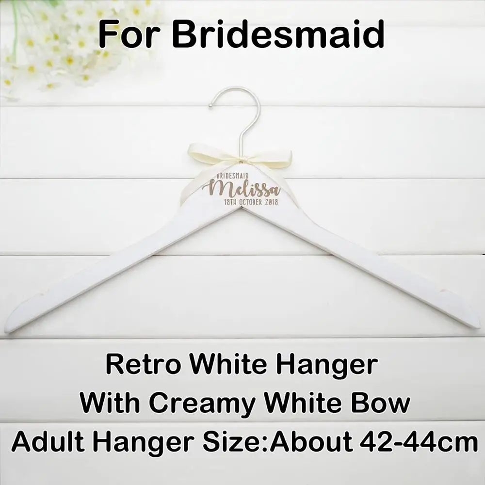 For Bridesmaid Заказная Свадебная Вешалка, персонализированная Свадебная Вешалка, подарок подружки невесты, Выгравированная свадебная одежда, вешалка для платья - Цвет: For Bridesmaid