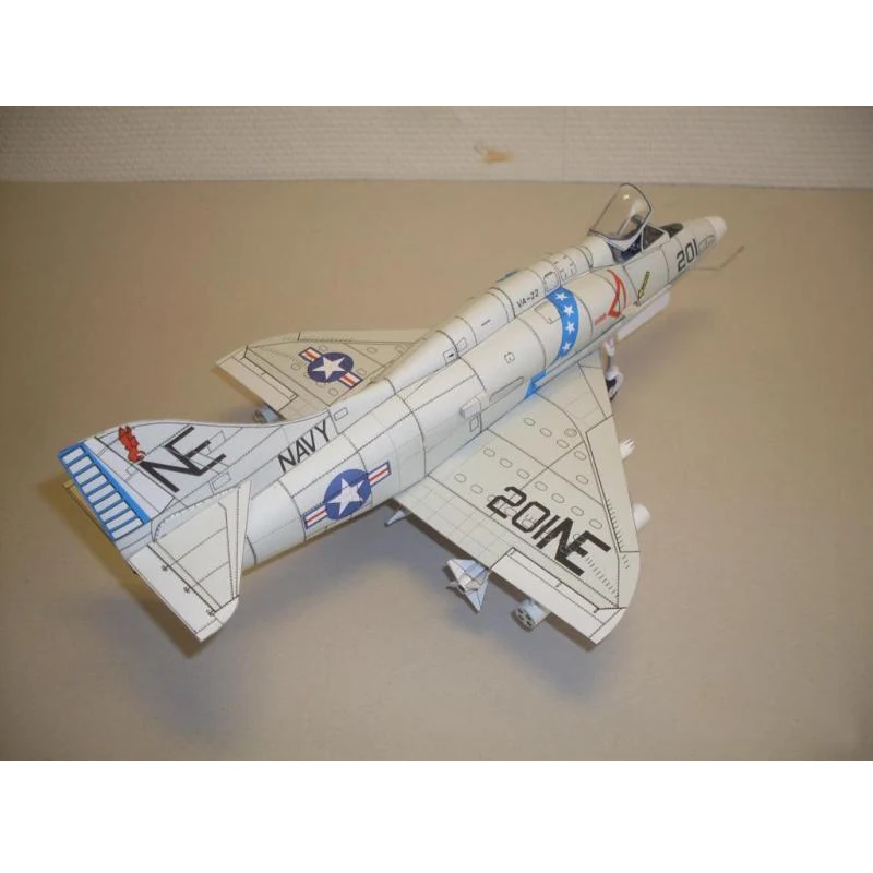 Модель 3D карты самолета игрушки Масштаб 1:33 US A4 Skyhawk Fighter военная модель бумажные