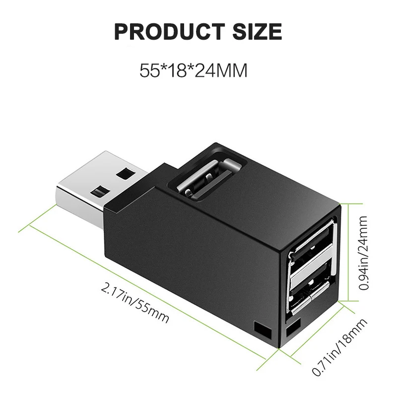 Мини USB 3,0 2,0 концентратор для Xiaomi 3 Порты и разъёмы несколько Порты Разветвитель USB автомобильный адаптер USB HUB 2,0 3,0 высокое Скорость планшет ноутбук компьютер