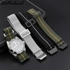 Ремешок нейлоновый Nato Zulu для наручных часов, эластичный парашютный мешок, ремешок для часов в стиле милитари для французских войск, 18 мм 20 мм 22 мм