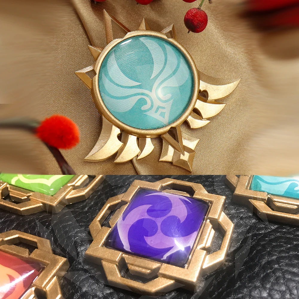 

Genshin Impact Cosplay Badges Anime Kawaii Costumes Accessories Pins Brooches