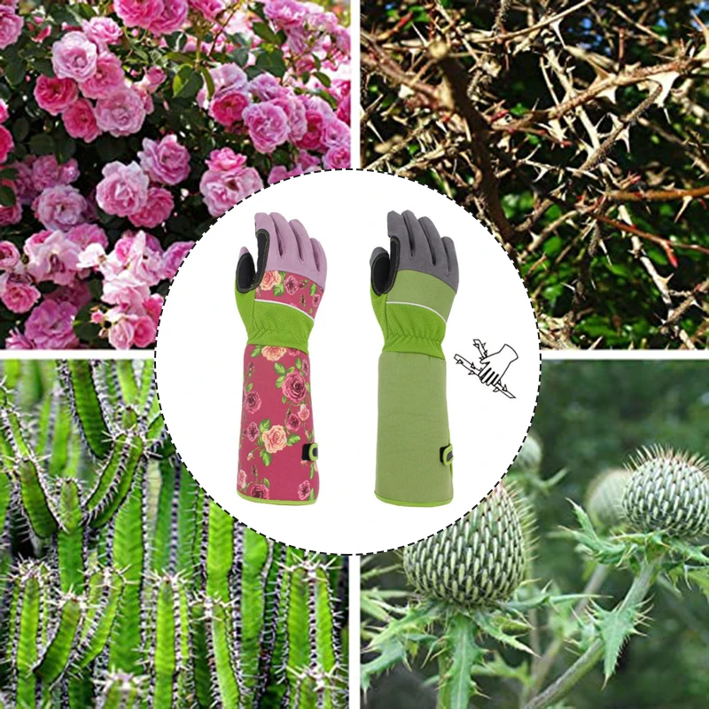 

Hot Long Gardening Gloves Rose Pruning Thorn Proof Garden Gloves with Long Forearm Protection Gauntlets Unisex X85