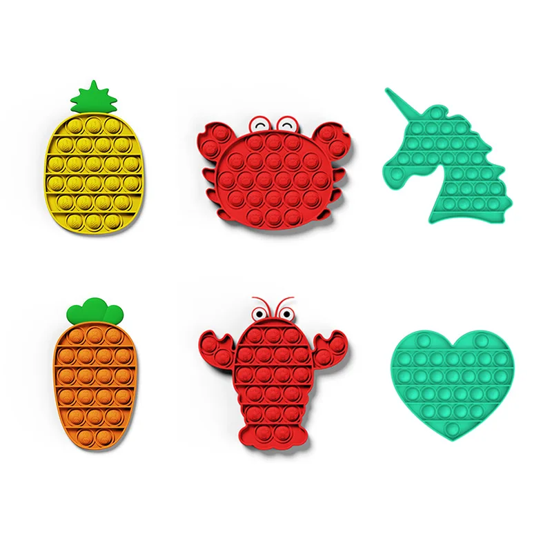 

New Push Bubble Fidget Antistress Toys Adult Kids Unicorn Dinosaur Pop Fidget Sensory Toy Autism Special Needs Stress Reliever