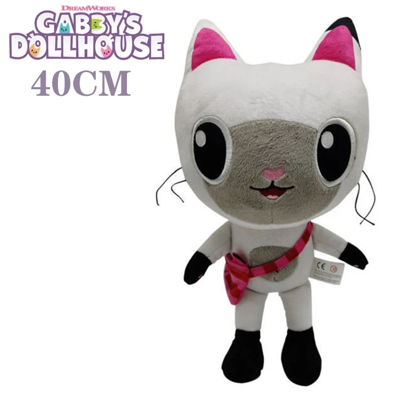 

2022 New 40cm Gabby Dollhouse Plush Toy Mercat Cartoon Stuffed Animals Mermaid Cat Plushie Dolls Kids Birthday Gifts