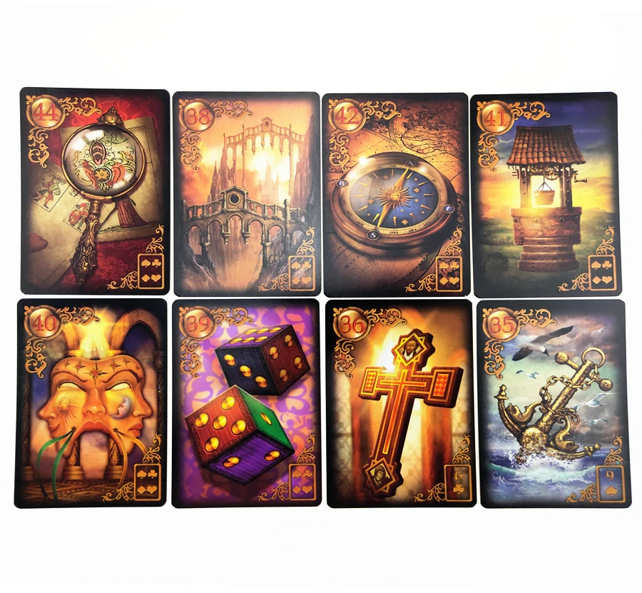 Колода карт Golden Reverie Lenormand с изображением оракула раскрывает ваши истинные
