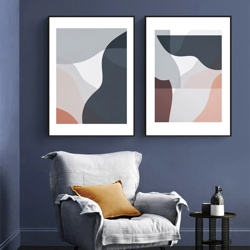 

Современная красочная абстрактная Геометрическая Картина на холсте постер и принты Куадрос Настенная картина для гостиной домашний декор