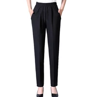 middle aged women straight pants casual loose high waist mother trousers female spring autumn pants pantalon femme