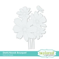 sketchbook bouquet cutting dies stamps stencil scrapbook diary decoration stencil embossing template diy greeting card 2021