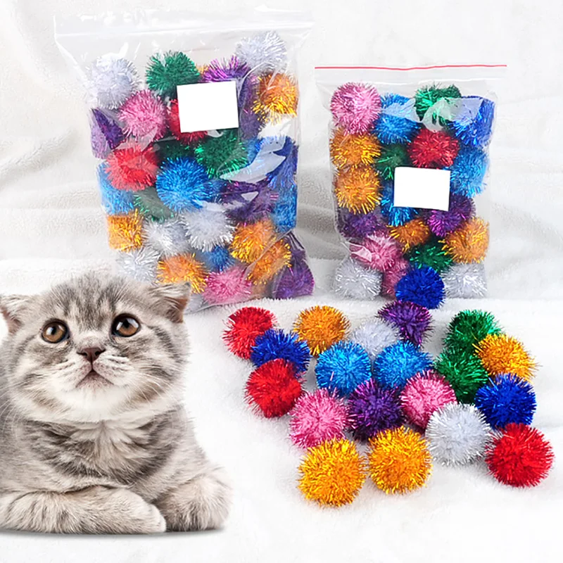 

20PCS Mini Cat Ball Toy Funny Interactive Cat Training Toy Cat Play Toy Kitten Toy Cat Funny Toy Colorful Small Ball Toy for Pet