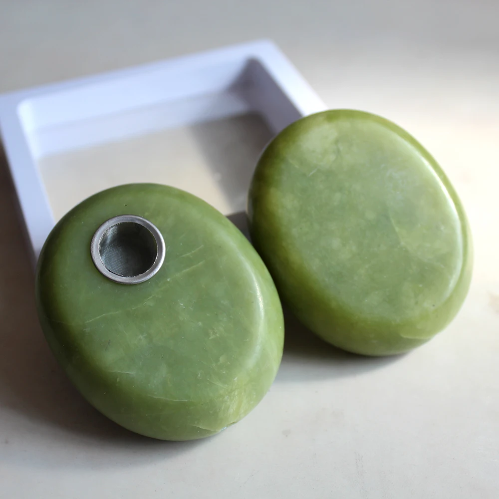 Runyangshi 1 шт. из натурального зеленого нефрита кристалл камень курительные трубки