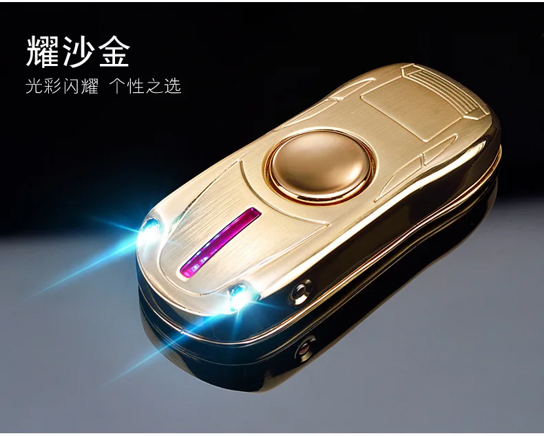 Креативный автомобильный Спиннер USB зарядка Зажигалка персональный металлический мужской подарок Электронная usb-зажигалка для сигарет Крутые гаджеты