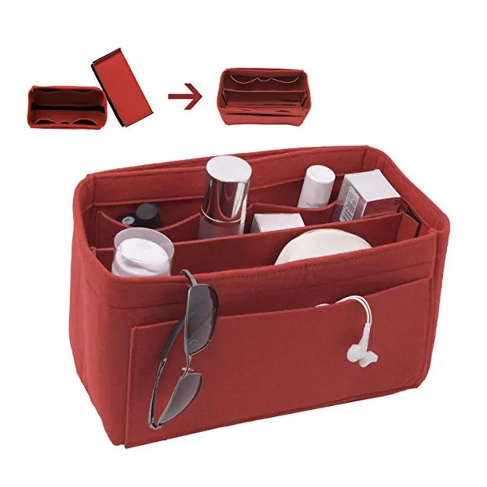 Органайзер для макияжа многосекционный однотонный Большой Вместительный