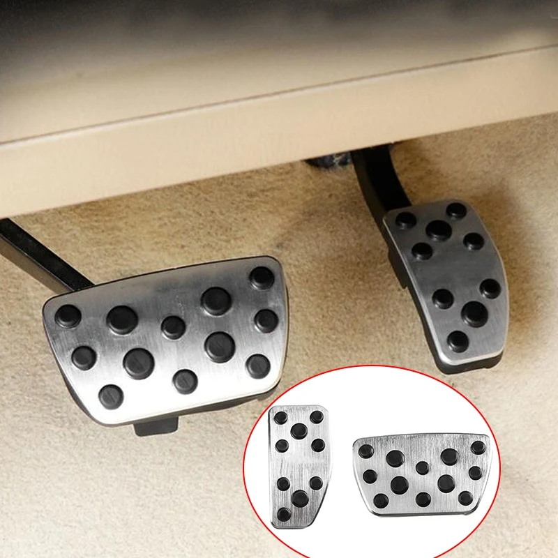 

for Toyota Land Cruiser 200 FJ200 LC200 2016-2019 Aluminum Car Foot Fuel Pedal Accelerator Brake Pedal Pad Covers