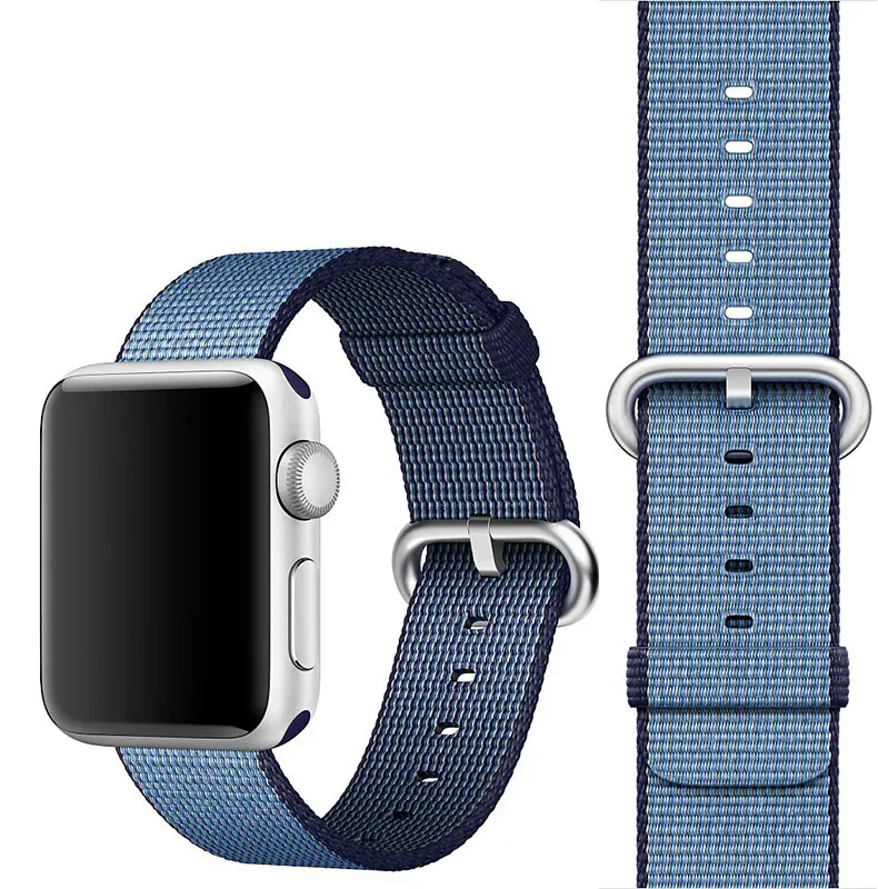 Модный ремешок для Apple Watch Band 5 4 3 44 мм 40 iWatch 42 38 плетеный нейлоновый браслет|Ремешки