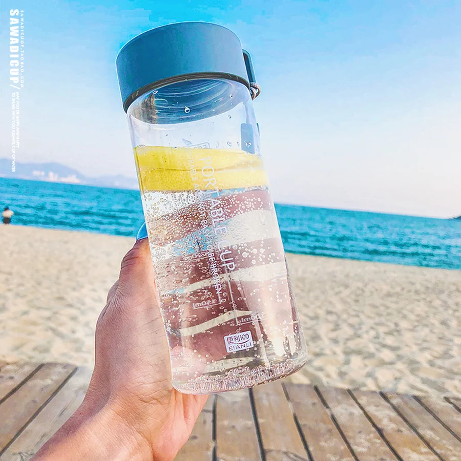 Маленькая емкость бутылка для воды прозрачная пластиковая детская школьная